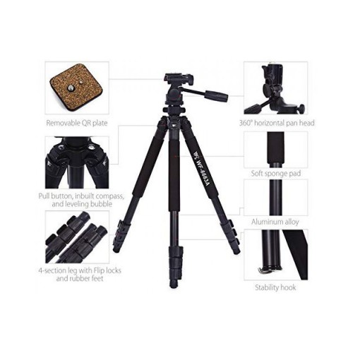 Weifeng WF 6663A Professional Tripod With Ball Head